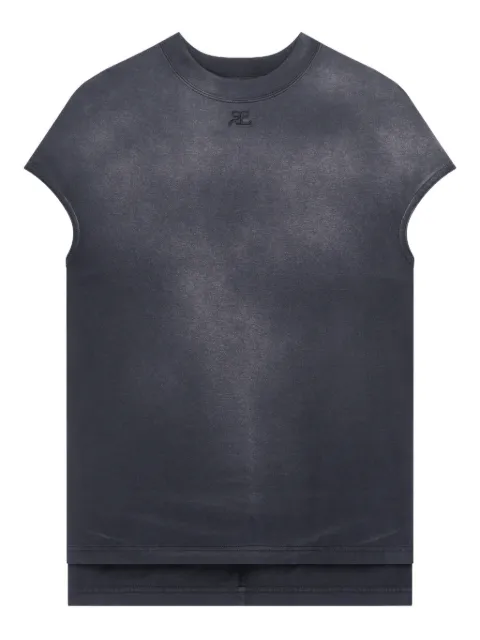 Courrèges logo embroidered t-shirt Grey 126JTS238JS02739999
