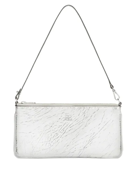 Courrèges zipped leather shoulder bag Silver 126GPM035CR0071