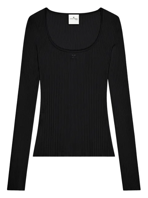 Courrèges ribbed-knit sweater Black 126MTO479FI0001