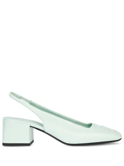 Courrèges 55mm AC slingback pumps Green 325SPP039VY0003