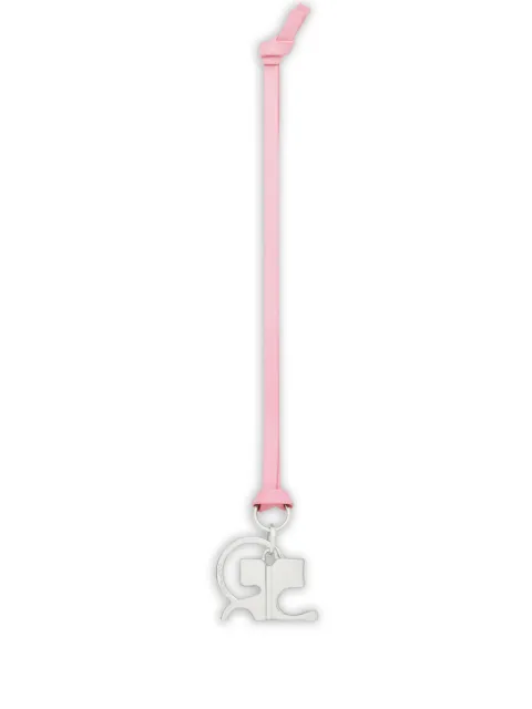 Courrèges leather logo keyring Pink 126GPM039CR0011