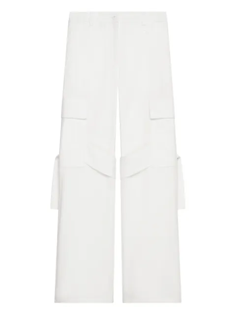 Courrèges flap-pocket cotton trousers White 126CPA558CO0134