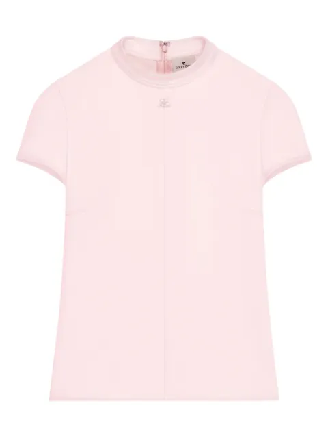 Courrèges crêpe short-sleeves shirt Pink 126CTO472PL0159