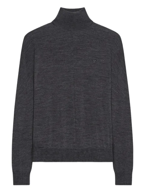Courrèges turtleneck long-sleeves sweater Grey 126MPU265FI0071