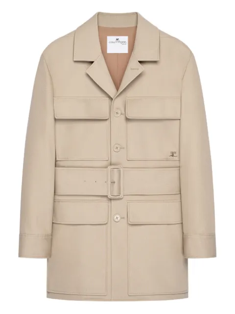 Courrèges button-up coat Neutrals 126CMA266CO0134