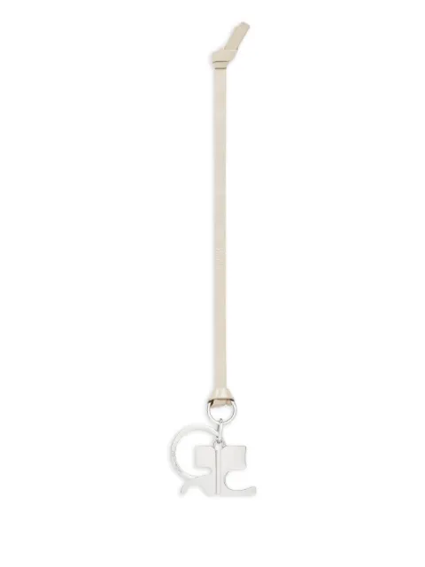 Courrèges logo charm keyring Neutrals 126GPM039CR0043