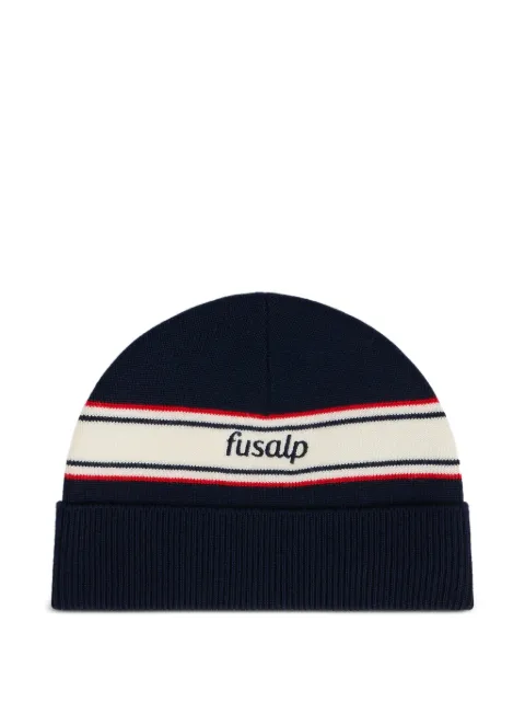 Fusalp embroiderd-logo beanie hat Blue 25HI3714