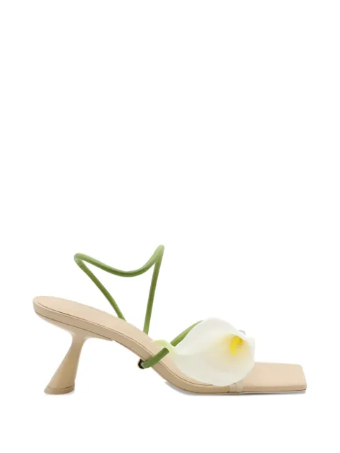 Cult Gaia Ria flower-detail heeled sandals Neutrals SD1333PU3286