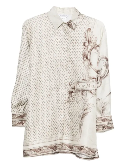 Max Mara printed silk twill shirt Neutrals 2611191011600