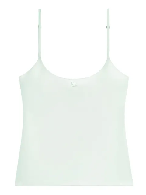 Courrèges logo-detail top Green 126CDE155SE0076