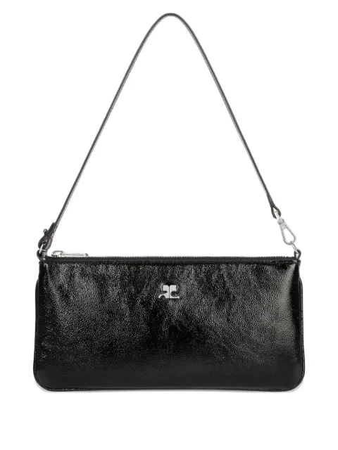 Courrèges logo-plaque clutch bag Black 126GPM035CR0043