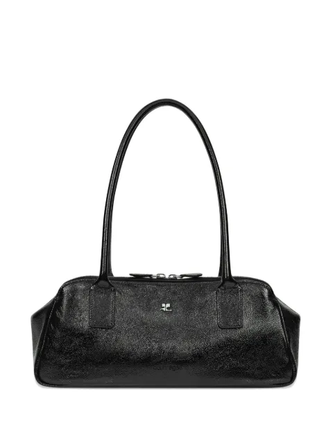 Courrèges zip leather shoulder bag Black 126GSA206CR0043