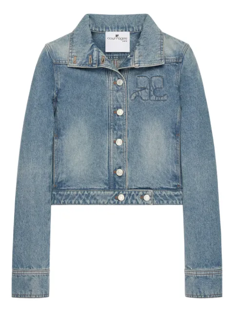 Courrèges Reedition embroidered denim jacket Blue 126DBL335DE0058