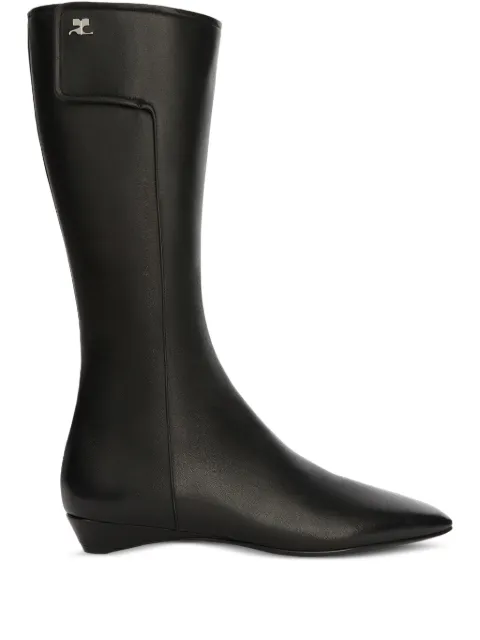 Courrèges logo-plaque boots Black 126SBT066AG0041