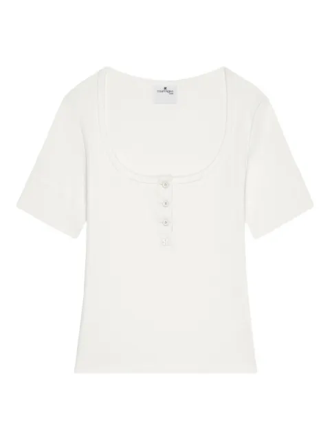 Courrèges buttoned T-shirt White 126JTS233JS01940001