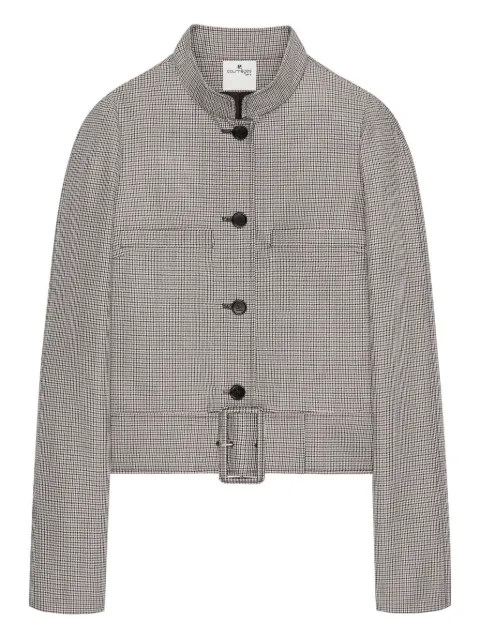 Courrèges buckle houndstooth-pattern jacket Neutrals 126CVE146WO0145
