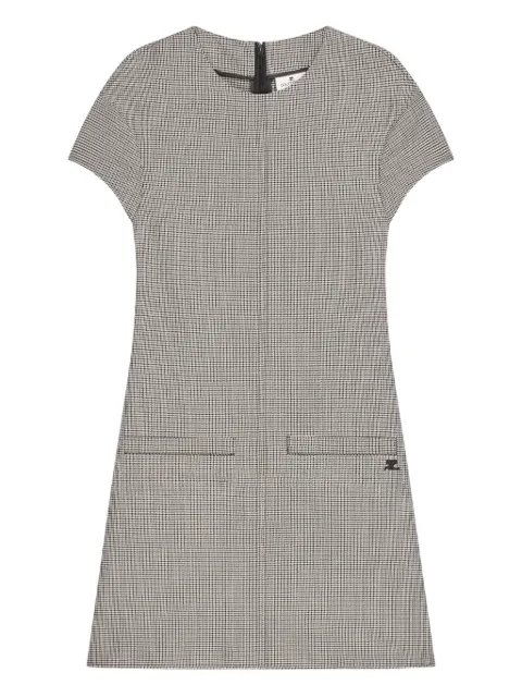 Courrèges houndstooth-pattern dress Grey 126CRO790WO0145