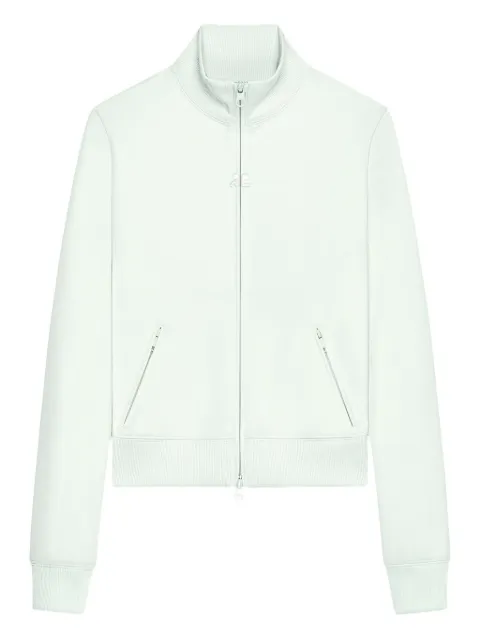 Courrèges zip-up logo-detail sweatshirt Pink 126JVE148JS0091
