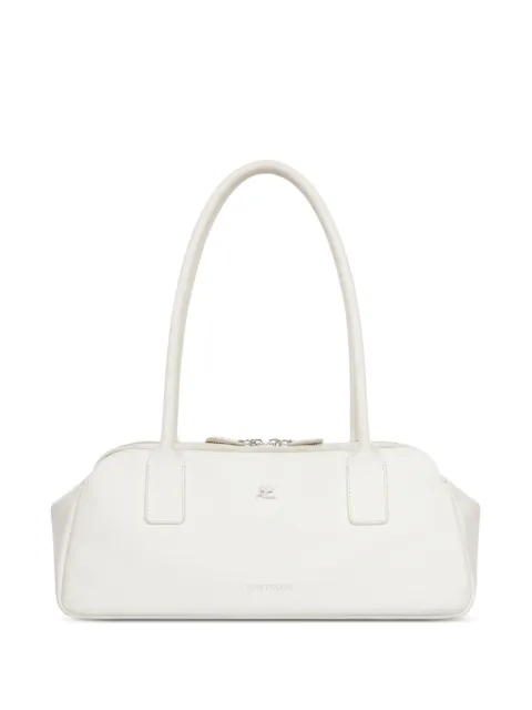 Courrèges strip leather shoulder bag White 126GSA206CV0034