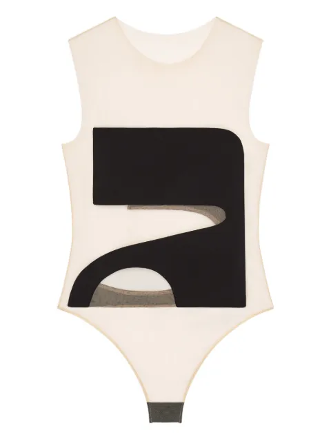 Courrèges cut-out illusion bodysuit Black 126JBD171PL0159