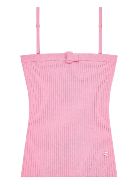 Courrèges buckle rib top Pink 126MDE156FI0001005023