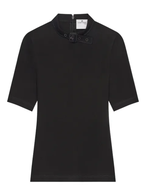 Courrèges buckle T-shirt Black 126JTO482JS0145