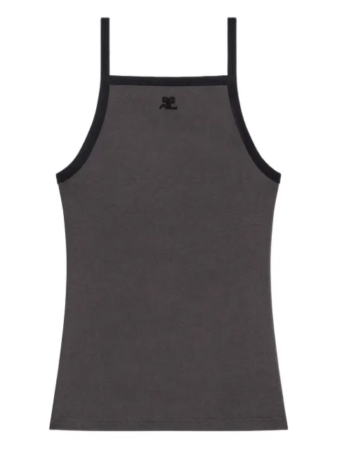 Courrèges contrast trim sleeveless top Grey 126JDE149JS0203B214