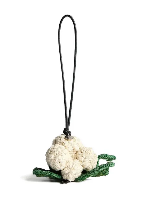 JW Anderson crocheted-cauliflower charm Neutrals AC0425FA0496