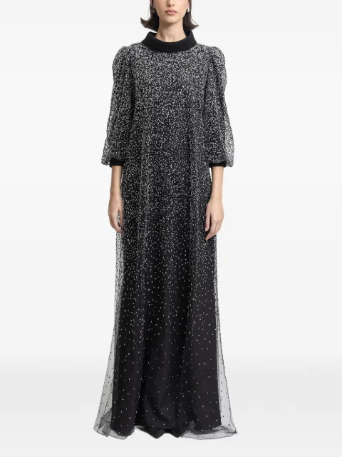 Gemy Maalouf beaded-embellishment maxi dress Black EDCP252049KF
