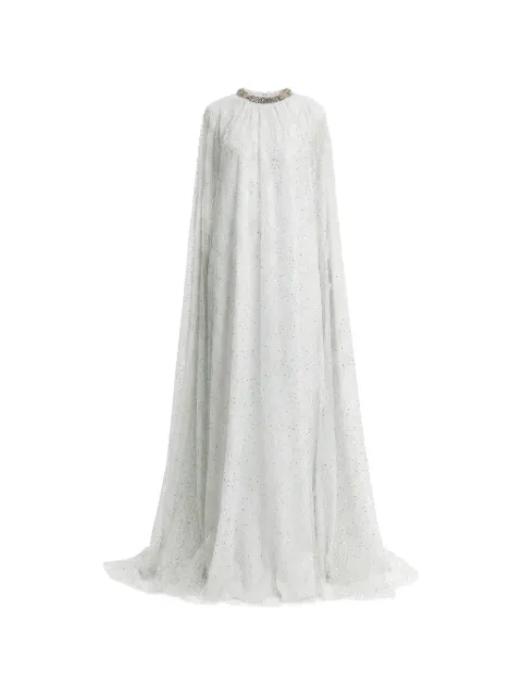 Gemy Maalouf embellished-collar maxi dress White EDCP252047KF