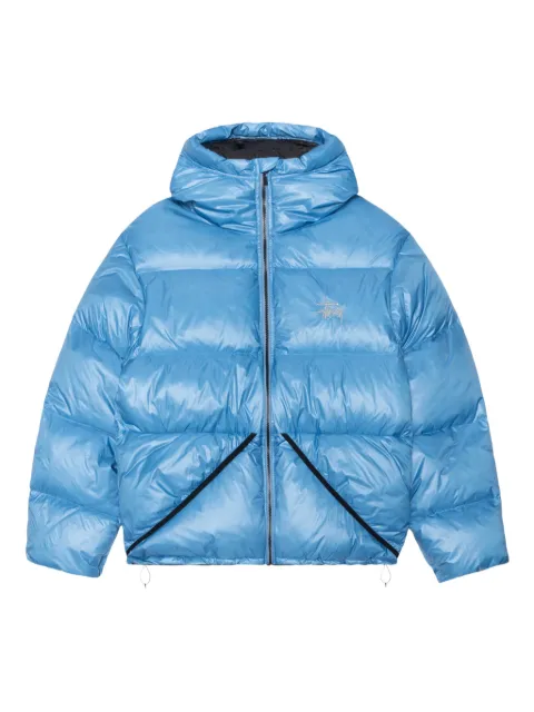 Stüssy hooded logo jacket Blue 115685