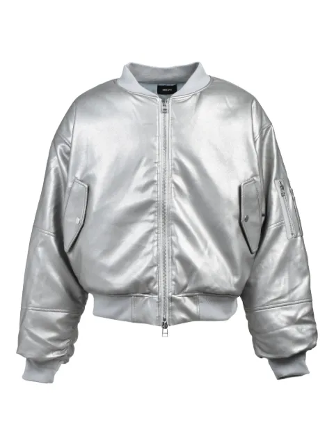 BREATH zip-up bomber jacket Silver BR25AWO0012GRY