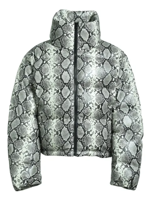 BREATH snakeskin-print zip-up jacket White BR25AWO0025GRYSNAKE