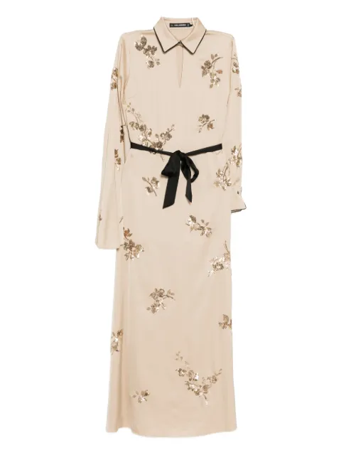 Karl Lagerfeld sequin-embellished satin dress Neutrals B1W130212LY
