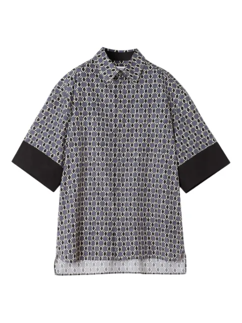 Lanvin geometric-print shirt Blue RMSI00066282P26