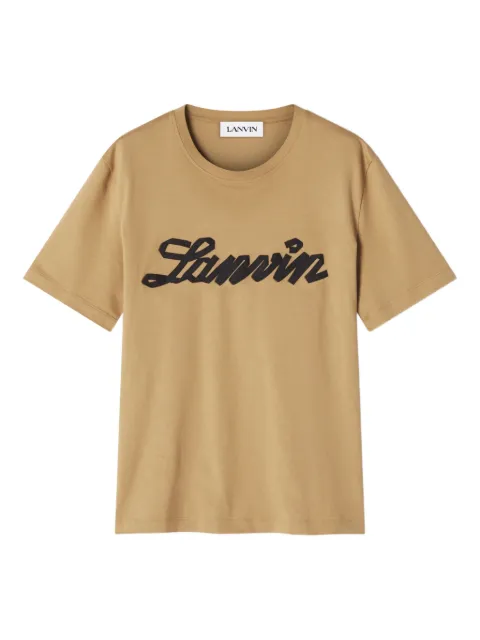 Lanvin logo-print T-shirt Neutrals RMTS0012J308P26