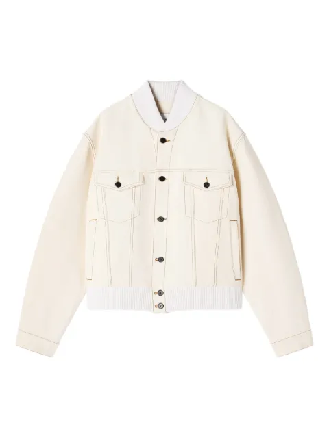 Lanvin chest-pockets ribbed jacket Neutrals RMJA03276128P26