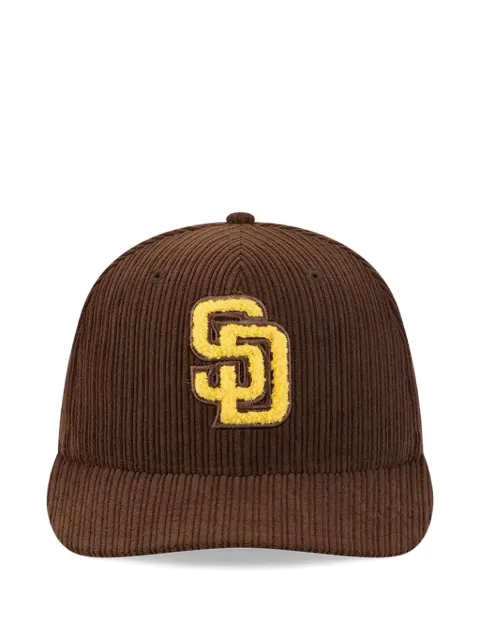 NEW ERA CAP corduroy appliqué hat Brown 60758277