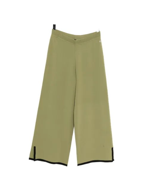 Karl Lagerfeld contrast-knit trousers Green B1W100102LM