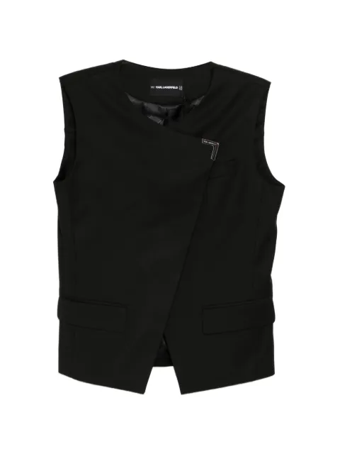 Karl Lagerfeld logo-plaque waistcoat Black B1W14007999