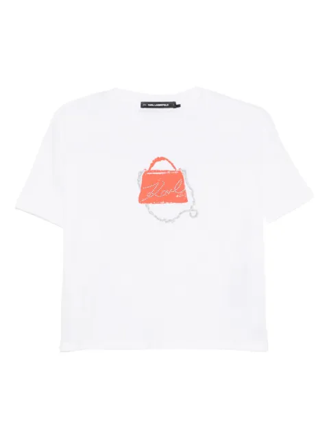 Karl Lagerfeld graphic-print cotton T-shirt White B1W17026100