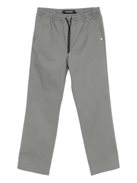 Karl Lagerfeld logo-plaqued straight-leg trousers Grey B1M100162FJ