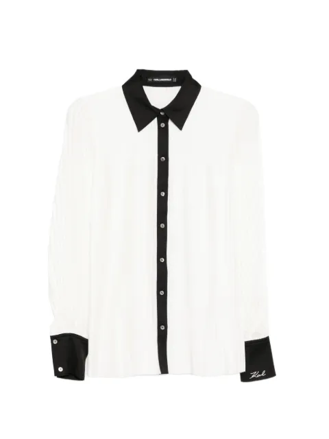 Karl Lagerfeld pleated shirt White B1W11008461