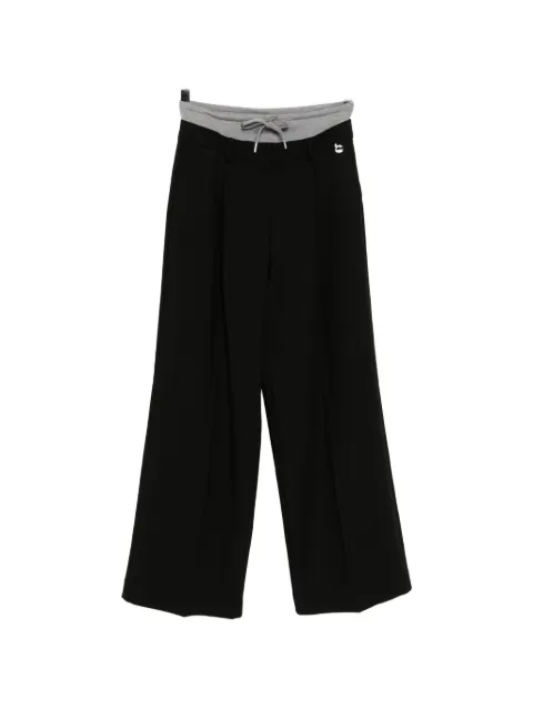 Karl Lagerfeld Ikon double-waistband trousers Black B1W10007969