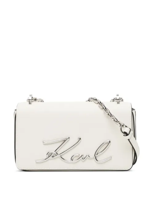 Karl Lagerfeld signature chain cross body bag White B1W30046110