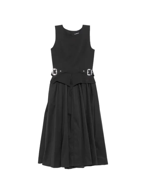 Karl Lagerfeld belt-detail midi dress Black B1W13023999