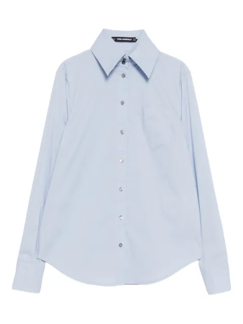 Karl Lagerfeld poplin long-sleeve shirt Blue A4W110381KZ