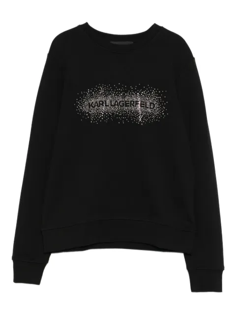 Karl Lagerfeld logo rhinestone-embellished sweatshirt Black B1W20016999