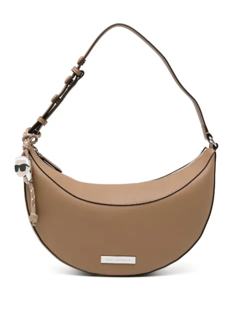 Karl Lagerfeld Ikon Smooth Halfmoon shoulder bag Brown B1W300092DH