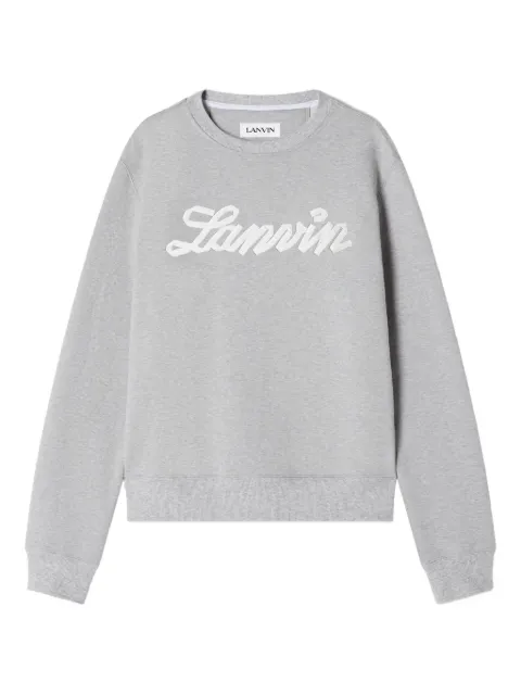 Lanvin logo-detail crew-neck sweatshirt Grey RMSS0001F047P26